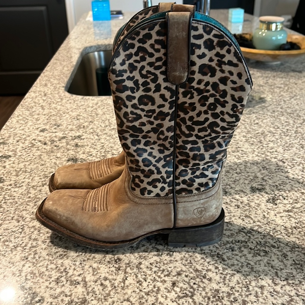 Ariat Leopard Boots Size 8